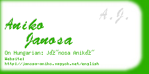 aniko janosa business card